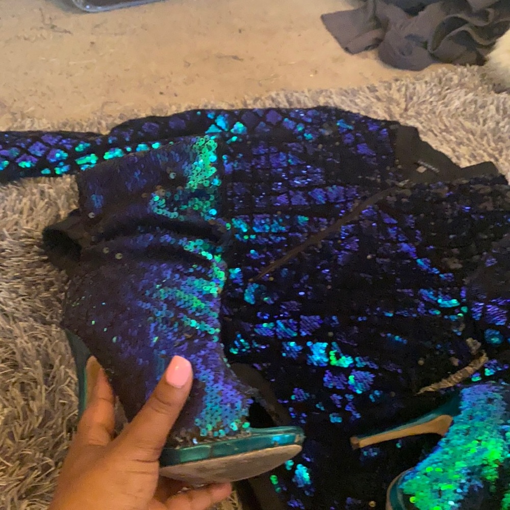 Sequined Open Toe Boogie - image 1